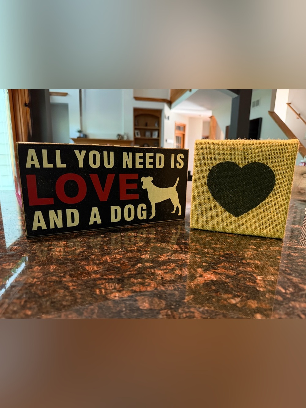 Set of 2 wooden signs
